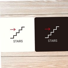 계단주의스티커 STAIRS 안내판 안전표지판 계단조심스티커 계단표지판 79000EA 1EA, 블랙