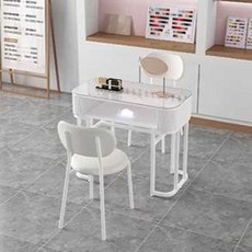 네일샵테이블 네일시술대 작업대 책상 싱글 매니큐어, 1개, 크림화이트 100x40x76