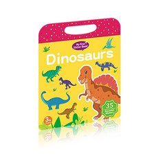 可水洗恐龍果凍膠貼，兒童益智玩具，重複使用，安全無毒，3歲以上適用, 人類文化, Dinosaurs