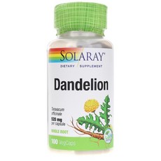 Solaray 蒲公英素食膠囊 520mg, 1個, 100 件