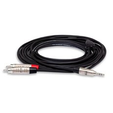 호사 HMR010Y REAN 3.5mm TRS 듀얼 RCA 프로 스테레오 브레이크아웃 케이블 10피트, 호사 HMR010Y REAN 3.5mm TRS 듀얼 R