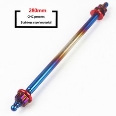 12mm 오토바이 스윙암 프론트 액슬 키트 304 스테인리스 스틸 골드 티타늄 - 30mm 육각 헤드 및 씰 포함 전기 자전거 모페드 커스텀 B용, [17] blue 280mm