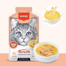 고양이 완피 미트 브로스 습식 간식 파우치 수분충전 드링크