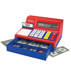 러닝리소스 LER 2629 금전 계산 출납기 PRETEND N PLAY CALCULATOR CASH REGISTER 역할놀이, 1개