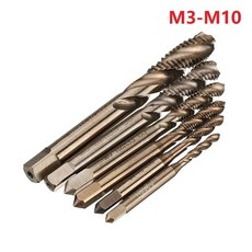 M3-M10 탭 HSS 코발트 M35 기계 Sprial 플루트 탭 미터법 나사 오른손 수리 도구 액세서리, [01] M4, M4