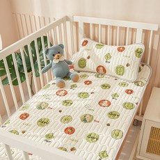 嬰兒涼墊 兒童涼席 午睡墊 乳膠涼墊 幼兒涼墊 幼稚園睡墊 嬰兒床涼蓆 兒童睡墊 兒童睡墊兩件組 嬰兒乳膠睡墊, 1個, 熊寶,60x110cm單涼蓆