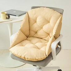 《小日子家居館》加厚保暖坐墊 辦公室護腰坐墊靠墊 一體電腦椅墊四季款, 新棉麻[米黃],普通號[四孔]聚酯纖維