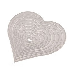 하트 커팅 다이 스텐실 DIY 스크랩북 엠보싱 앨범 종이 카드 공예, 1. Silver, 1개