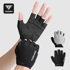 토스오드 초경량 충격흡수 항균 자전거 장갑 국산 소재 여름 라이딩 사이클링 반장갑, 블랙, 1개