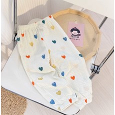 兒童韓版棉紗防蚊褲2026夏季新款男女童寶寶雙層紗布休閒透氣長褲, 100cm