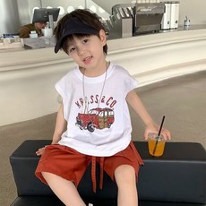 賣場優選新款可愛童裝兒童背心原宿潮流百搭童裝男童純棉坎肩背心夏季衣服流行簡約氣質ins新款