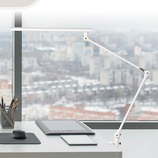 Mr.Karl卡爾先生 LED雙臂夾燈，高演色性Ra90，四段調光調色，多角度調整，簡約白色, 詳見包裝