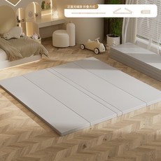 寶寶摺疊爬行墊 嬰兒加厚防摔地墊 兒童家用遊戲爬爬墊 防水, 琺琅灰無縫抗菌XPE,120*180*4.5CM
