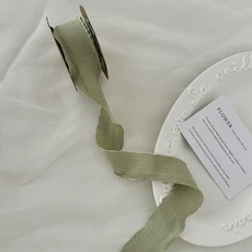 레이스 플리츠 리본 케이크 프릴 피쉬테일 리본 부케 아마 리본 박스 1 개, 01 1pc, 02 녹색