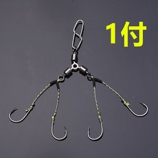 新款葡萄鉤 掛顆粒手竿海竿磯竿小爆炸鉤防纏繞成品四鉤釣魚鉤, 5號千又,葡萄鉤（1付）
