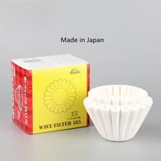 칼리타 케이크 모양 웨이브 필터 페이퍼 커피 필터 컵 화이트 5585 심플 패키지 가정용 상업용, 01 50장 흰색 185