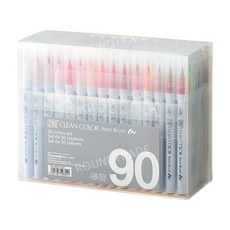 일본 쿠레타케 지그 리얼 브러시펜 90색 세트, 3박스