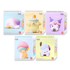 산리오 캐릭터즈 2 피규어 츄잉껌 5종 세트, 5개, 1.5g, 쿠로미+키키+포차코+시나모롤+폼폼푸린