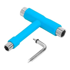 스케이트보드 T 도구 모양 스케이트 쿼드 스케이트용 롤러 렌치 수리, [03] Blue, 1개