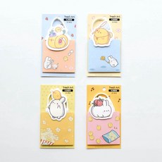 【CHL】Treein Art 小白兔 小黃鴨 禮袋 手帳裝飾 記事紙 MEMO紙 便簽紙 隨機出貨, 1個