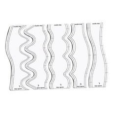 5개 아크릴 퀼팅 자 템플릿 양면 물결 모양 퀼터 자