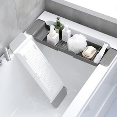 반신욕 욕조 길이조절 트레이 물놀이 장난감 선반 onl*789mW, 블랙, 1