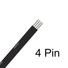 22AWG 12V 전기 와이어 게이지 3 4 도체 주석 구리 PVC 코드 LED 스트립 램프 조명용 플랫 케이블, 01 4 Pin Black, 02 5M, 1개