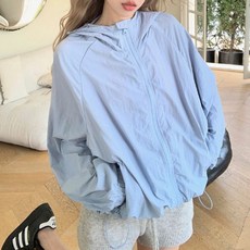 슈팅스타 [브리치] / 캐주얼 스포티 크롭 후드 바람막이 집업