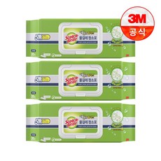 3M 스카치브라이트 더블액션 물걸레 청소포 대형 20매, 3개