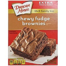던컨 하인즈 브라우니 믹스 쫄깃한 퍼지 18.3 온스 (6개 팩) Duncan Hines Brownie Mix Chewy Fudge 18.3 oz (Pack of 6), 1개, 521g