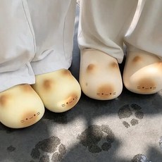 코코핑크 모찌 고양이 발자국 털 슬리퍼 겨울 커플 방한화
