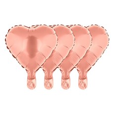 아트포유 은박 미니 하트 풍선 30cm, 4개, 핑크 골드
