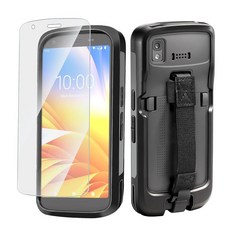 Vlammende ZeBRA 브라 TC22 TC27 모바일 컴퓨터 스캐너용 3 in 1 보호 케이스 커버 러기드 부츠 SG-TC2L-BOOT-01 핸드 스트랩과 강화 유리, Vlammende ZeBRA 브라 TC22 TC27 모