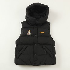 지프키즈_가벼운 경량감의 착용감과 활동하기 편한 움직임 모자 탈부착 되는 밴드넥 다운 베스트_KO4JPU621_부천점
