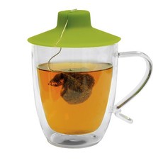 프리뮬라 더블 월 글래스 머그컵 티 백 버디 포함 5L, 1개