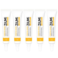 튼살ZIUM PLUS 튼살크림 스트레치마크 임산부 청소년 오래된흉터 완화 연고(식약처 의료기기인증), 15g, 5개