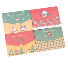 聖誕祝福賀卡 聖誕賀卡 聖誕小卡片 聖誕禮物 卡片 diy小卡片 信封 聖誕節, 1個裝, 款式隨機寄出, 隨機