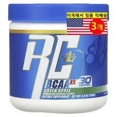Ronnie Coleman 바이탈 에디션 BCAAXS 그린 애플 맛, 3개, 189g