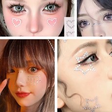 메리레이디 메이크업 얼굴스티커 페이스큐빅스티커 4장*1세트, 1개