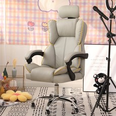 발받침 리프트 게임 의자 하이 퀄리티 인체공학적 가구 사무실 컴퓨터, 5. Gray no pedal