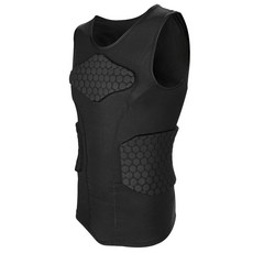 Linkidea 청소년 축구 임팩트 조끼 접촉 스포츠용 패딩 보호 민소매 가슴 조끼 몸통 및 늑골 보호 기능이 있는 축구 골키퍼 조끼 경량 비제한적 만 8-12세 블