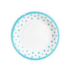 파티쇼 NEW 라인 도트 접시 6개입 생일 파티 셀프 홈파티 테이블 장식 피크닉 소품, 18cm, 스카이