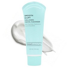 Global Beauty Care Smooth & Lift 콜라겐 페이셜 클렌저 - 펩타이드 히알루론산 및 스쿠알렌 73.9ml (2.5액량 온스) (1팩)