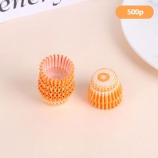 머핀컵 케이크 베이킹 도구 2.5cm 500p, 오렌지, 3개