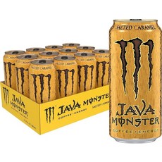 Monster 몬스터 자바 아이리쉬 크림 커피 에너지 드링크 443ml 12캔 220441, 솔티드 캐러멜