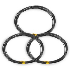 코히모 와이어 공예 철사 공예용 알루미늄 3.0MM x 5M 3개 세트 3W172, 1세트, 블랙