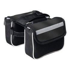 자전거용품 멀티수납 찍찍이타입 안장가방/ 레그백 미니수납 미니벨로 자전거앞가방, 1개, 블랙