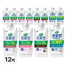 셀렉스 프로핏 스포츠 드링크 WPI 330ML 코코넛3+복숭아3+초콜릿3+아메리카노3 총12팩 세트