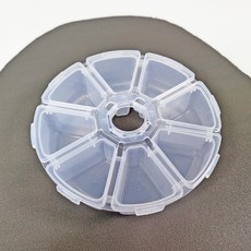 원형소품케이스 정리함 8칸 악세사리 투명