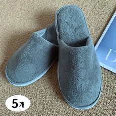 Skansol 호텔 고급 거실 폭신한 실내화 일회용 슬리퍼, 5개, 그레이